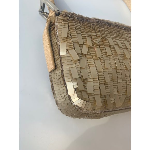 Fendi Baguette in Gold sequins and python leather - Picture 9 of 15